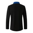 thumbnail image 5 of XIYON Mens Fashion Polo Shirts Men's Long Sleeve Patchwork Lapel Shirt Casual Holiday Shirts Tops Classic Comfortable Men's Shirts, 5 of 5