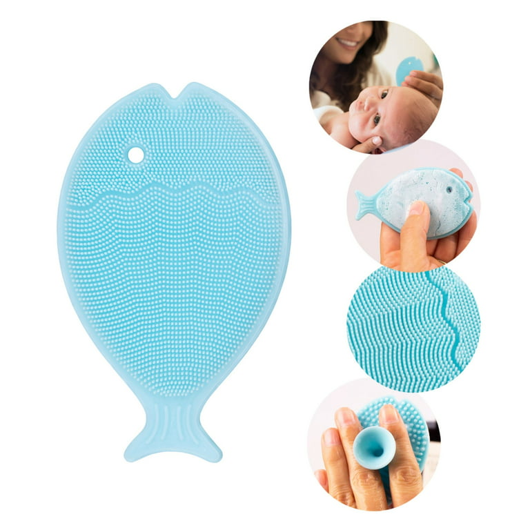 Innobaby Bathin' Smart Silicone Mini Fish Scrub with Suction Cup for cradle  cap