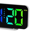 thumbnail image 4 of Reloj despertador digital Reloj de mesa Configuración de alarma 12/24H Pantalla electrónica RGB para Blanco, 4 of 7