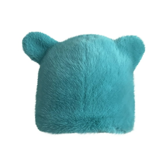 Eltusu Women Fleece Hat, Warm Bear Ear Comfort Windproof Winter Hat Light Blue Size Free Size