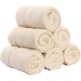 thumbnail image 4 of Luxury Hotel & Spa Towel Turkish Cotton Hand Towels - Beige - Dobby Border - Set of 6, 4 of 5