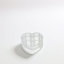 Luxshiny Clear Box Heart Shape Boxes Transparent Ps 6Pcs Storage