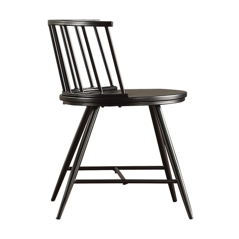 Weston Home Chelsea Low Back Metal and Wood Dining Chair, Set of 2