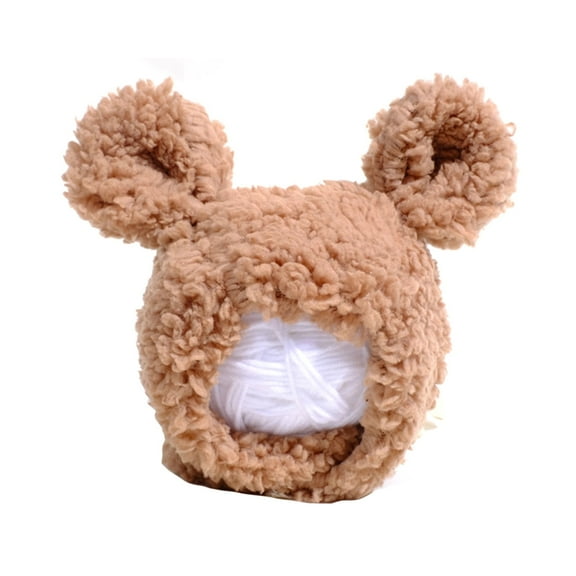 Cute Bear Ear Shape Hat for Dress up Funny Costume Pet Hat Christmas Cosplay Warm Headwear Dogs Accessories