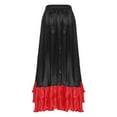 thumbnail image 4 of Sholeno Women Ruffle Long Full Folklorico Practice Performance Maxi Dance Skirt Black XL, 4 of 4
