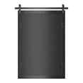 thumbnail image 3 of PAIHOME 18"x26" Black Bathroom Mirror for Wall, Barn Door Solid Wood Frame Vanity Mirror - Farmhouse Decor, 3 of 11