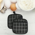 thumbnail image 4 of PUMYPOREITY Pot Holder for Kitchen, Hot Pot Holders Set, Oven Mat for Cooking and Baking, Heat Resistant, Black, 1 PC, 4 of 6