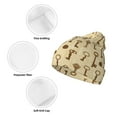 thumbnail image 3 of Yiaed Vintage Keys Print Winter Beanie for Men Women, Fleece Lined Beanie Soft Warm Knit Hat Ski Stocking Cuffed Ca, 3 of 6