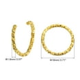 thumbnail image 2 of Unique Bargains Open Jump Rings 50Pack 18mm O-ring Connectors for Jewelry Making, Gold, 2 of 5