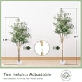 thumbnail image 4 of Faux Olive Tree 6FT, Artificial Olive Trees with Natural Trunk and Realistic Leaves and Fruits, Faux Olive Silk Tree for Indoor, Large Olive Plants with White Planter for Office Home Decor, 4 of 8
