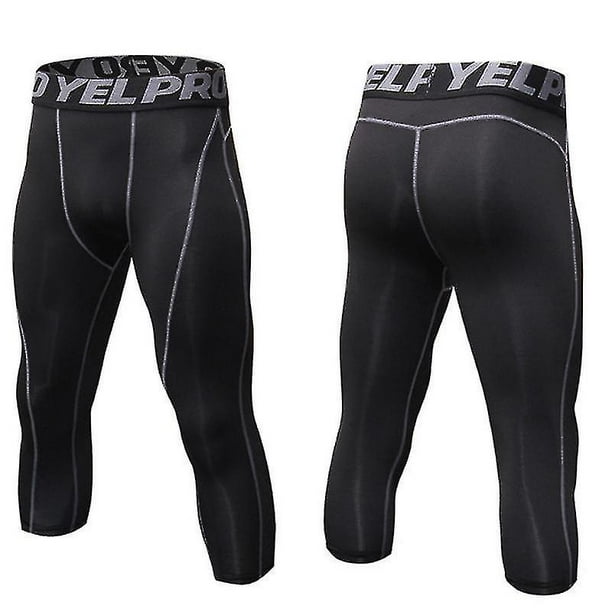 Men out 3 / 4 pantalones ajustados pantalones cortos de fitness