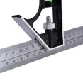 thumbnail image 2 of 300mm(12'')Adjustable Engineer Combination Try Square Set Right Angle Ruler Stainless Steel Multi-functional Measuring Tool New, 2 of 5