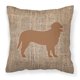 thumbnail image 1 of "Caroline's Treasures - Almohada de tela de lona marrón y arpillera de perro perdiguero revestido rizado, 14" x 14 ", multicolor Caroline's Treasures BB1074-BL-BN-PW1414, 1 of 1