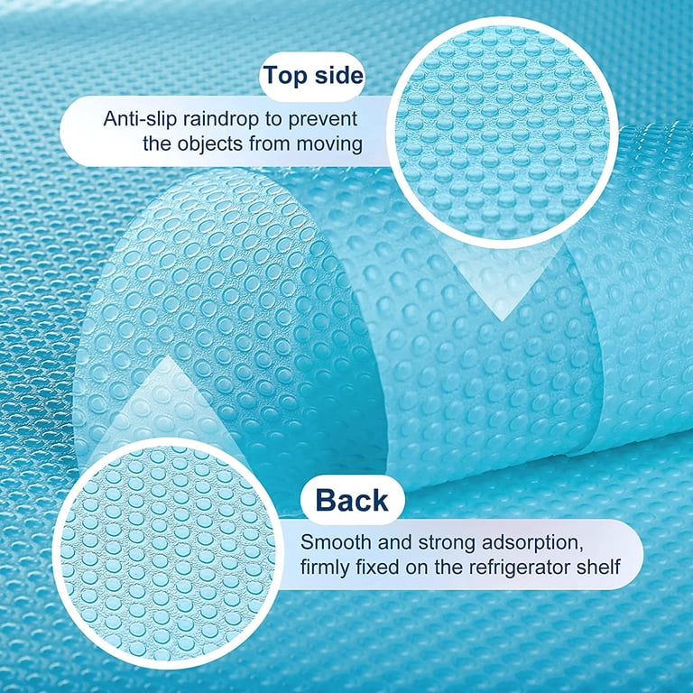 Fenzer 5-Pack Refrigerator Shelf Liner Mats - 40 Total Pieces, Washable & Anti-Slip