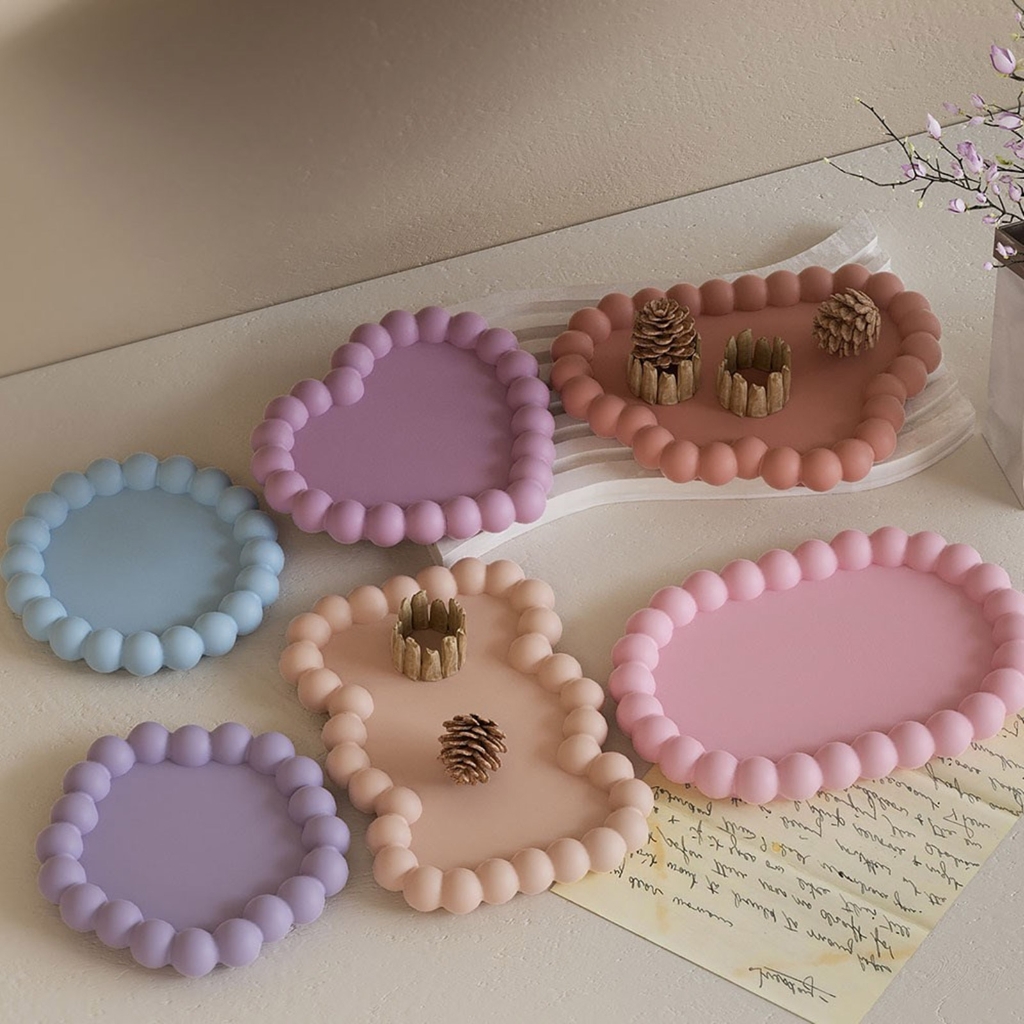 WINDLAND 6Pcs Silicone Ashtray Making Mold Geometric Cup Coaster Mould Epoxy Resin Jewelry Storage Tray Molds Plate Moulds