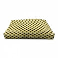 thumbnail image 4 of Geometric Pet House, Argyle Pattern with Rhombuses and Dotted Lines Grid Plaid Design, Outdoor & Indoor Portable Dog Kennel with Pillow and Cover, 5 Sizes, Yellow Black and White, by Ambesonne, 4 of 5