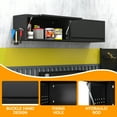 thumbnail image 5 of Metal Garage Wall Cabinet with Doors Side with Holes,Wall Mounted Metal Storage Cabinet with Up-Flip Door ,Garage Storage Cabinet for Garage, Basement, Kitchen, Warehouse,Office, Bathroom-Black, 5 of 9