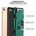 thumbnail image 4 of Military-Style Hybrid Armor Case with Ring Holder for iPhone SE (3rd gen & 2nd gen) and iPhone 8/7 - Midnight Green, 4 of 5