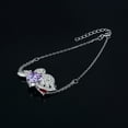 thumbnail image 3 of Jewelrypalace Butterfly 8.1ct Heart Shape Light Purple Cubic Zirconia Adjustable Link Bracelet 925 Sterling Silver, 3 of 6