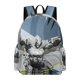thumbnail image 1 of Caballero Luna-theme Backpack, Campus style schoolbag Bookbag with Adjustable Shoulder Straps And Large Zip Compartment, Unisex Travel Bags.42x30x15cm, 1 of 6