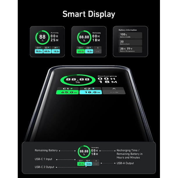 新品　Anker Prime Power Bank 12000mAh 130W Amazon.com: ANKER Prime Power Bank, 12,000 mAh 2-Port