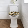thumbnail image 2 of ZUXONGSY Sunflower Cow Print Flannel Toilet Cover Elongated Toilet Seat Covers for Bathroom with Elastic Bottom Soft Stretchable Toilet Lid Covers Anti-Slip Bathroom Decorative Accessories, 2 of 6