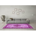 thumbnail image 3 of Ahgly Company Indoor Square Medallion Purple Traditional Area Rugs, 5' Square, 3 of 4