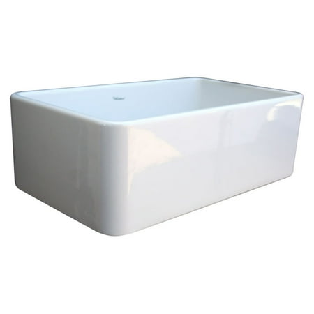 Whitehaus Farmhaus Fireclay Quatro Alcove - WhiteHaus Large Quatro Alcove WH3018 30 in. Single Basin Kitchen Sink