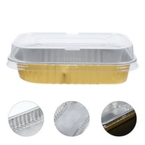 Homoyoyo Golden Aluminum Foil Cake Pans 10Pcs High Temperature Resistant Storage Holder