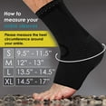 thumbnail image 5 of Powerlix Ankle Brace Compression Support Sleeve, Plantar Fasciitis Socks, Injury Prevention & Recovery, Joint Pain Relief with Non-Slip Cuff & 3D Compression Design, Black, M,1 Pair, 5 of 9