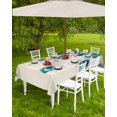 thumbnail image 4 of Boanket Outdoor Tablecloth with Umbrella Hole for Patio/Picnic/Party/Camping, Peacock Feather Waterproof Table Cloth Rectangle Table Cover Washable, Teal Ethnic Rustic Farmhouse Elegant (60"x 120"), 4 of 7