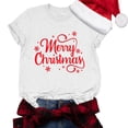 thumbnail image 2 of Outfmvch Hauts pour Femmes Grande Taille Hauts pour Femmes Chemises Décontractées de Noël à Col Rond Manches Courtes Tee Tops Tunique Blouse Hauts à Manches Longues pour Femmes Vin m, 2 of 5