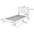 thumbnail image 7 of Twin Velvet Bed Frame, Navy Blue, Adjustable Headboard, 12-Slat Support, Modern Bedroom Furniture, 78"x41", No Box Spring Needed, 7 of 7