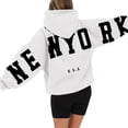 thumbnail image 4 of New York Print Oversized Hoodies For Women's Fall Fashion 2024 Crewneck Pullover Comfy Fall/Winter Tops Outfits, 4 of 4