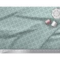 thumbnail image 2 of Soimoi Green Cotton Duck Fabric Triangle Geometric Print Sewing Fabric Yard 56 Inch Wide, 2 of 3