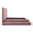 thumbnail image 6 of Eleonora Queen Size Luxurious Upholstered Velvet Bed in Pink Color, 6 of 9