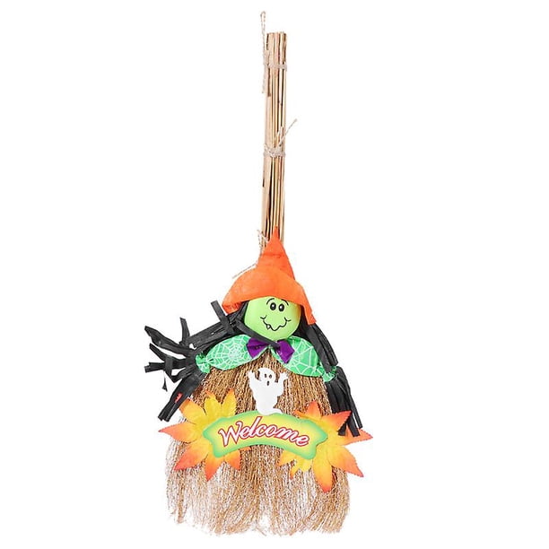 1 Uds. Escoba de bruja de Halloween para decoraciones de Halloween