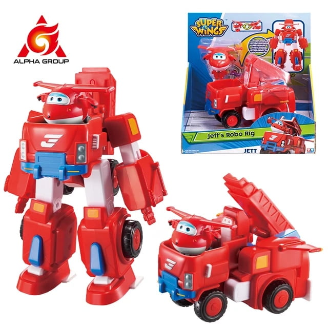 Super Wings 7” Robots Set Transform Vehicle With 2” Deformation Action Figure Robot Transforming Airplane Toy Kid Birthday Gift