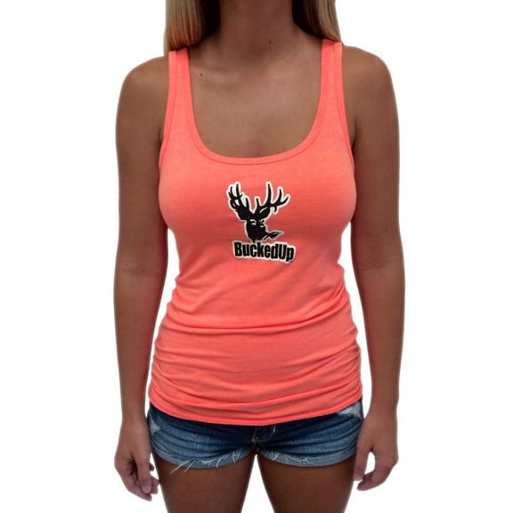 Distressed Orange Tank with White BuckedUp® Logo