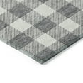 thumbnail image 5 of HomeRoots 595398 5 x 8 ft. Gray & Charcoal Plaid Washable Indoor & Outdoor Rectangle Area Rug, 5 of 5