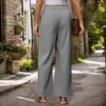 thumbnail image 5 of SIYUDAN Women'S Pants Casual Womens Pants Grey Adult Trousers For Women Loose Fit Pants For Women Wide Leg Pants Woman With Pockets Summer Pants, 5 of 5