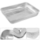 thumbnail image 3 of Bandeja rectangular para hornear, bandeja para horno, bandeja para hornear pan, bandeja para cortar, bandeja para hornear de acero inoxidable, plato para servir alimentos con tapa de silicona, 3 of 8