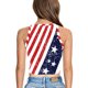 thumbnail image 2 of VISgogo Mujeres Día de la Independencia Tank Tops, Adultos Slim-fit Star amp; Stripe Print Cuello Redondo Crop Tops VISgogo moda, 2 of 5