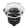thumbnail image 1 of Perilla para gabinete Cosmas 5268FB, negro mate, vidrio transparente, 3,3 cm, 1 of 2