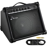 Donner Keyboard Amplifier 20 Watt AMP with Aux in and Two Channels, Bass Guitar Amp, Piano Amplifier, Electronic Drum Speaker Support for Microphone Input TV Computer
