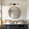 thumbnail image 2 of LNC Lainanger 29.5-in 4-Light Polished Gold LED Traditional Vanity Light, 2 of 15