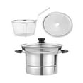 thumbnail image 4 of Sartén para freír, olla para cocinar, olla para sopa portátil, herramienta de cocina, cesta para freír con cesta de filtro para restaurante y hogar sin mango mayimx Ollas para freír, 4 of 9