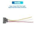 thumbnail image 4 of Unique Bargains 3-way 3 Pin Turn Light Signal Harness Cable Connector for Toyota for Scion for Lexus No.9098011020, 4 of 6