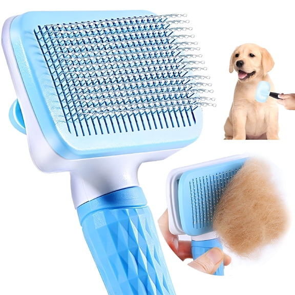 ACDANC Self Cleaning Pet Dog Cat Slicker Brush Grooming For Medium And Long Hair Pets