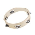 thumbnail image 4 of opvise 8inch Kids Wooden Headless Tambourine Bell Metal Single Row Musical Instrument Wood Color, 4 of 7